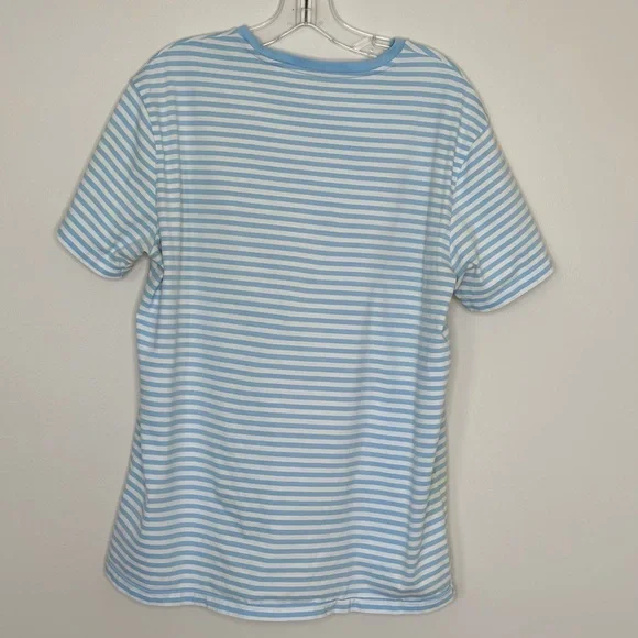 Polo Ralph Lauren Blue and White Crew Neck Short Sleeve Tee Size Large - Picture 2 of 4